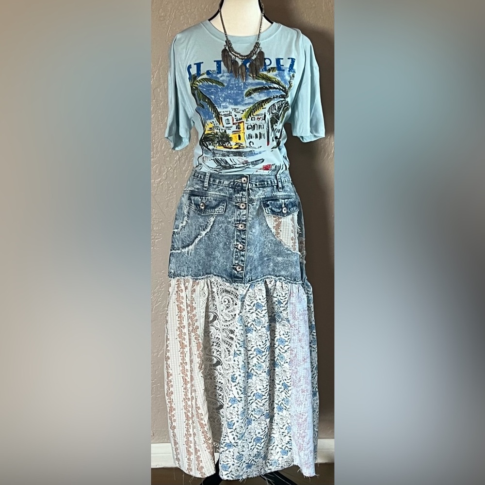 POL Dreamer Bohemian Maxi Skirt
